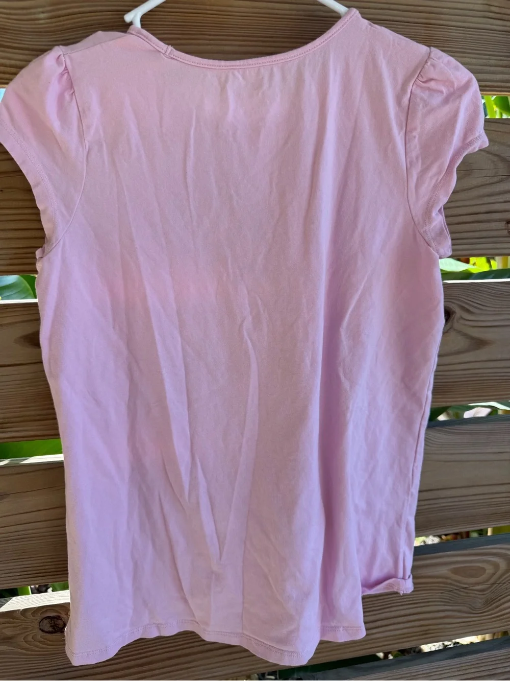 Disney Pink Short Sleeve Graphic Tee with Gold Logo
